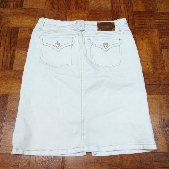Kikit Jeans White Midi Skirt Women's Size 8 - Picture 6 of 6